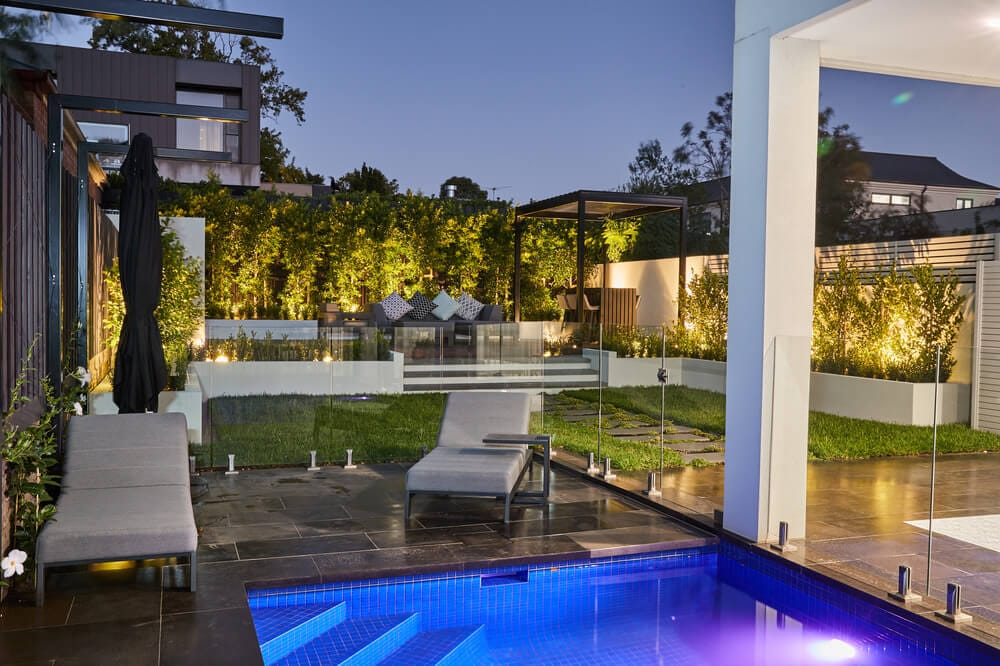 clean and modern pool landscape in Point Cook